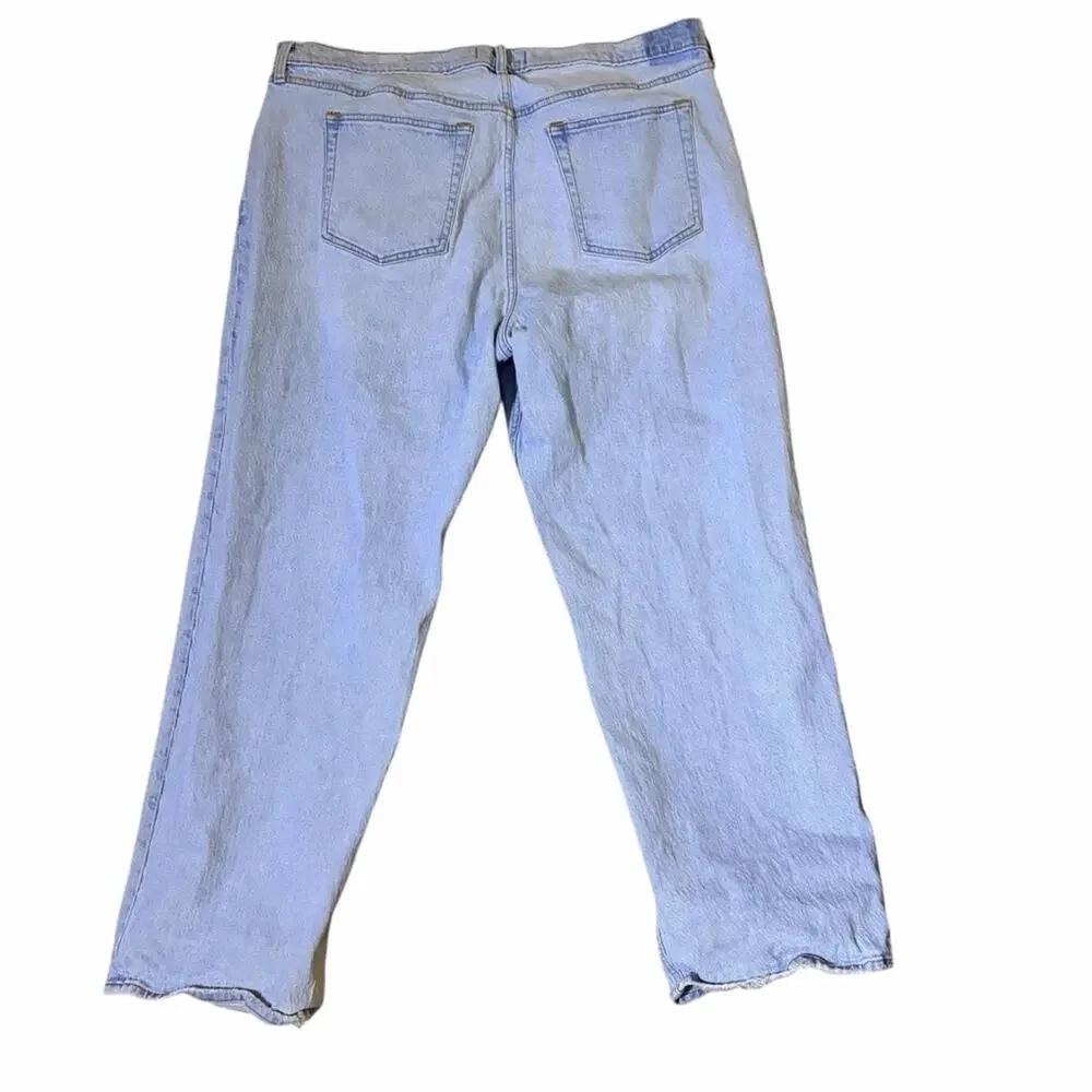 Abercrombie Curve Love Baggy Low Rise Jeans Light Wash Women’s 34W 18R